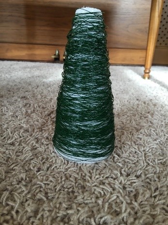 2.   Layer the entire cone with wire at least twice. 