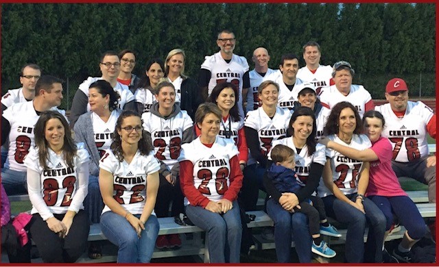 The staff honored at appreciation night attended the game wearing the jersey of the player that honored them.