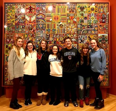 Members of the Spanish National Honors Society pose during their field trip