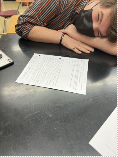 Brett Smith feeling senioritis in AP Biology