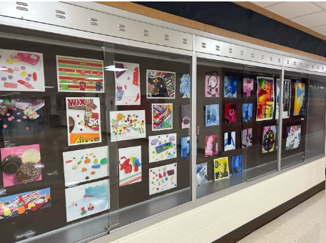 Artwork displayed near the North Cafeteria