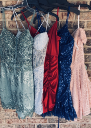 Homecoming dresses waiting to be picked!